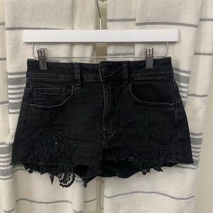 American Eagle Black jean shorts